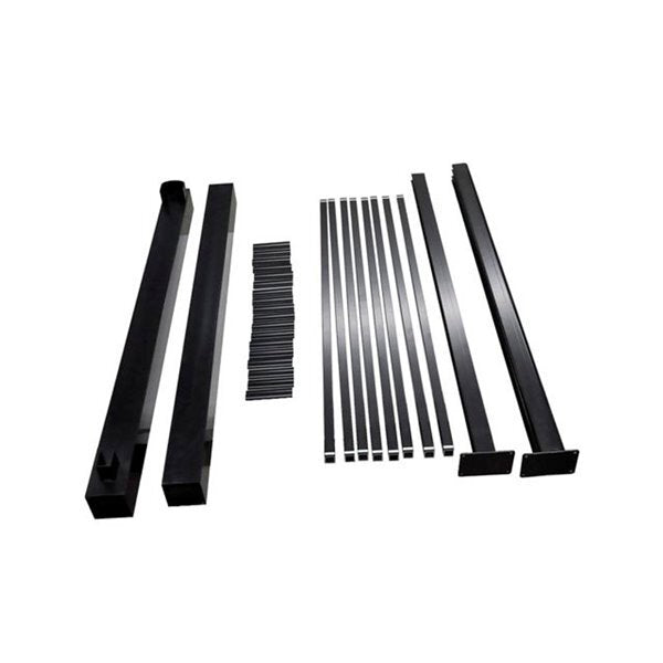 Aluminum Gate Package With 1.5" Wide Pickets - Black