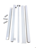 Aluminum Gate Package With 3/4" Square Pickets - White