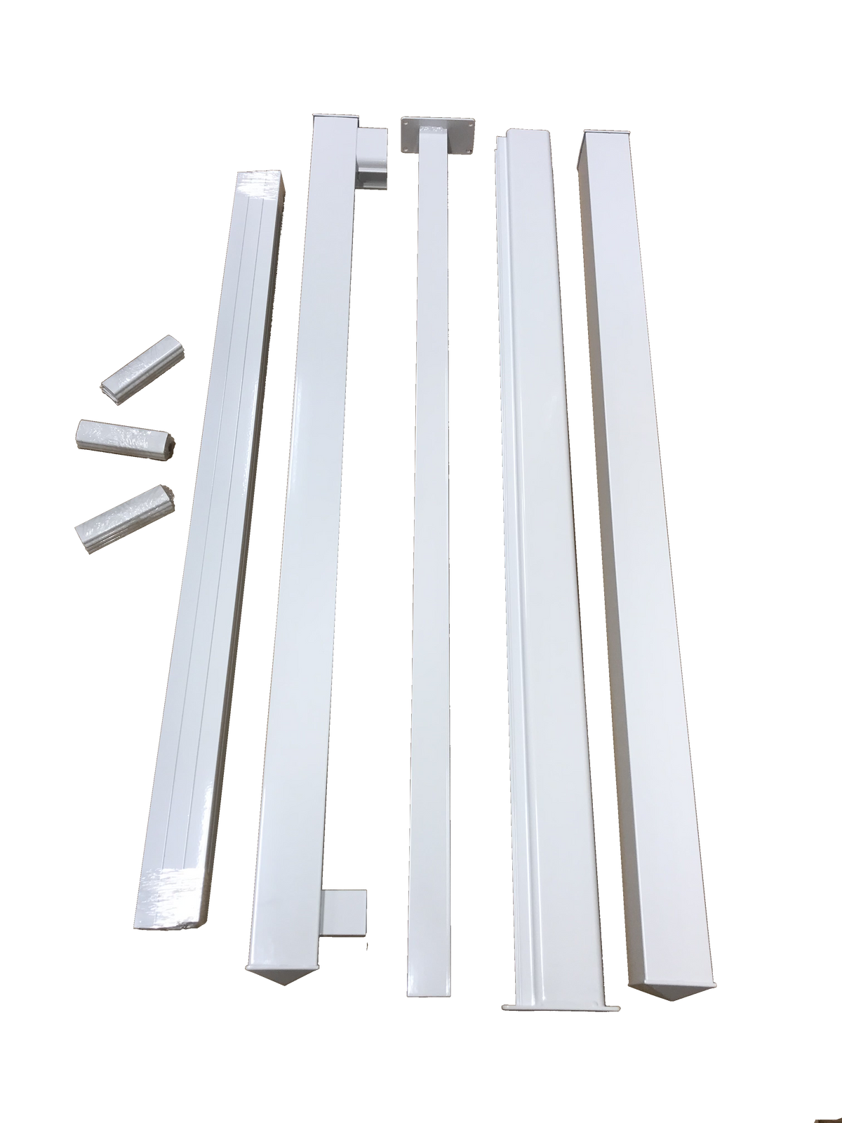 Aluminum Gate Package With 3/4" Square Pickets - White