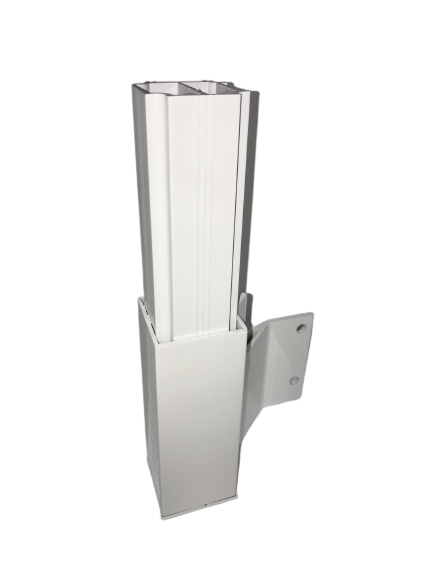 Post Sidemount Corner Bracket - White